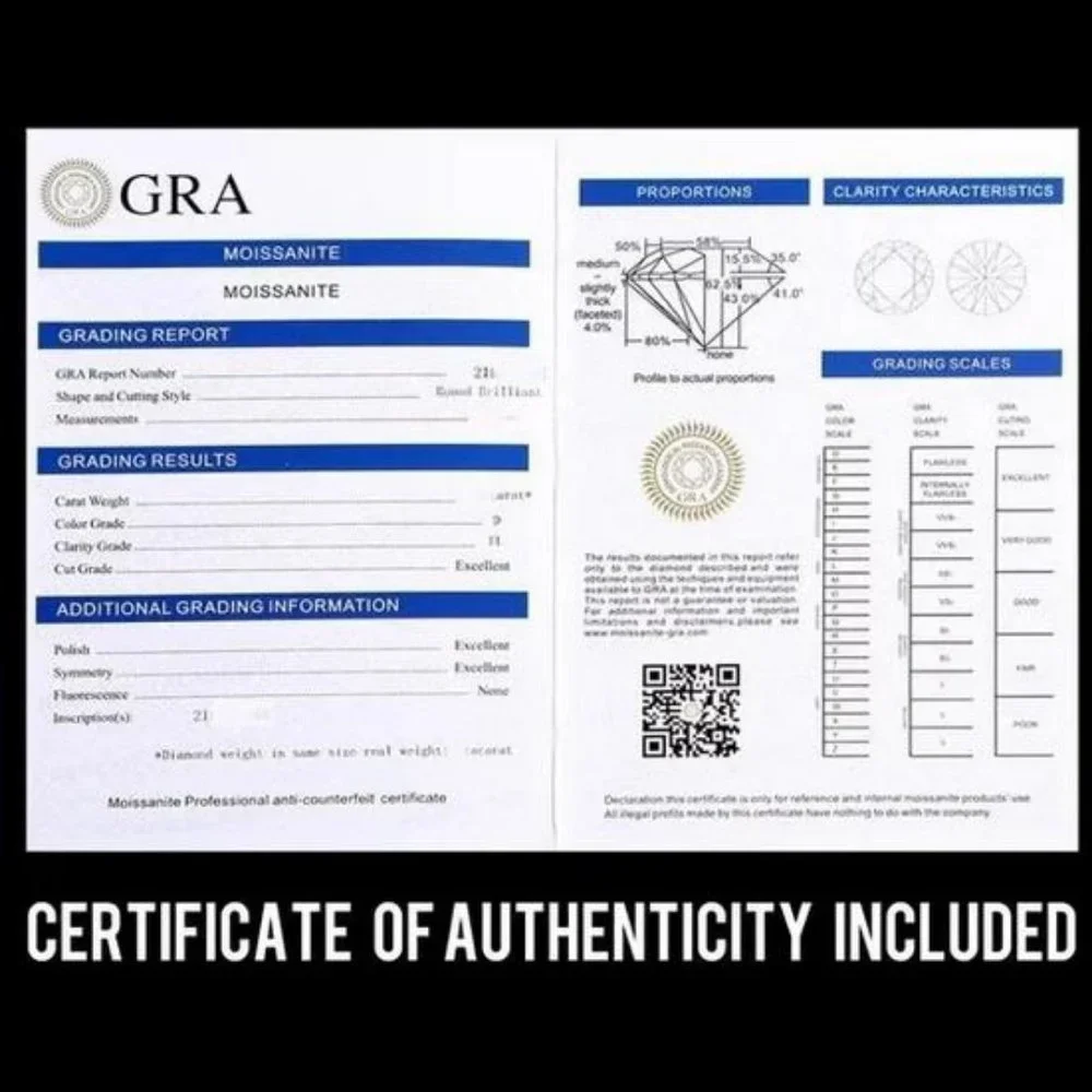 Certified 8ct. t.w. Moissanite Diamond Round Stud Earrings NEW A - Picture 12 of 13